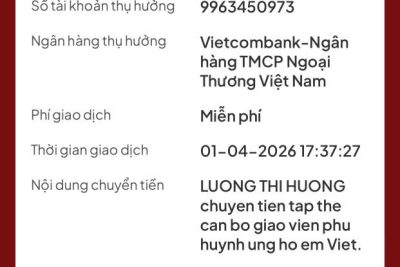 SẺ CHIA YÊU THƯƠNG – TRƯỜNG MẦM NON A PHƯỜNG TIÊN SƠN, TỈNH NINH BÌNH